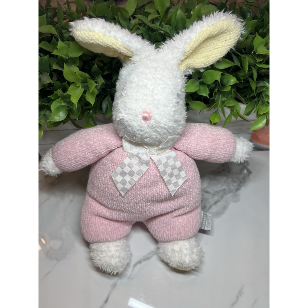 Vintage Carter's Classics 14" Plush Pink Chenille Bunny Rabbit Rattle